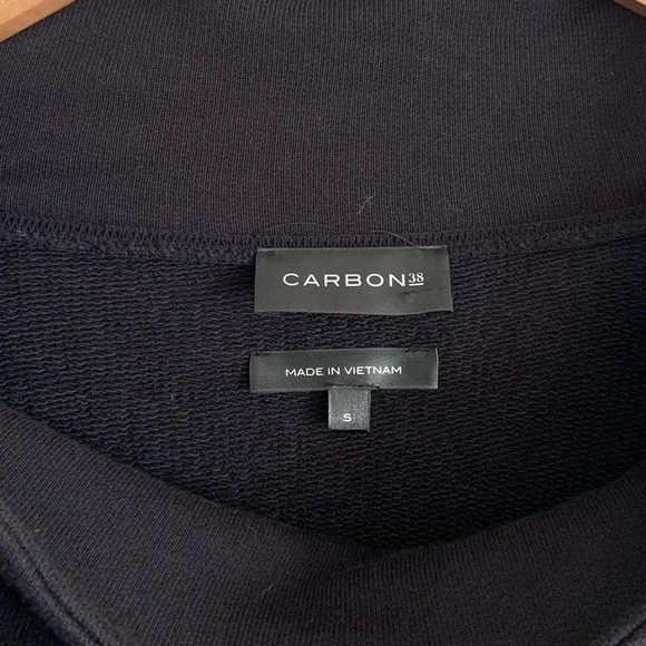 Carbon38 Carbon 38 Black Funnel Neck Tulip Hem Jacket Small - Picture 3 of 5
